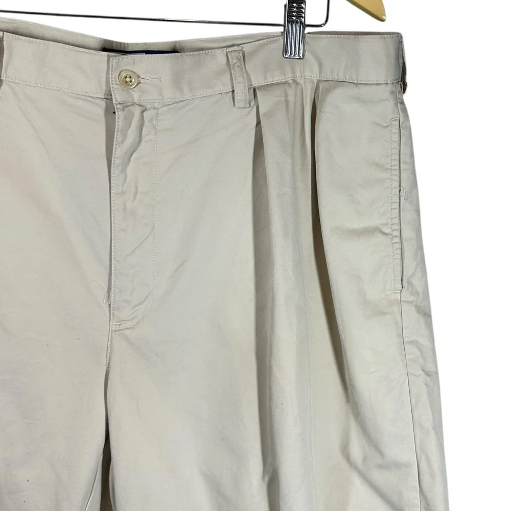 POLO RALPH LAUREN Men's 38 Tyler Cotton Tan Double Pleated Shorts